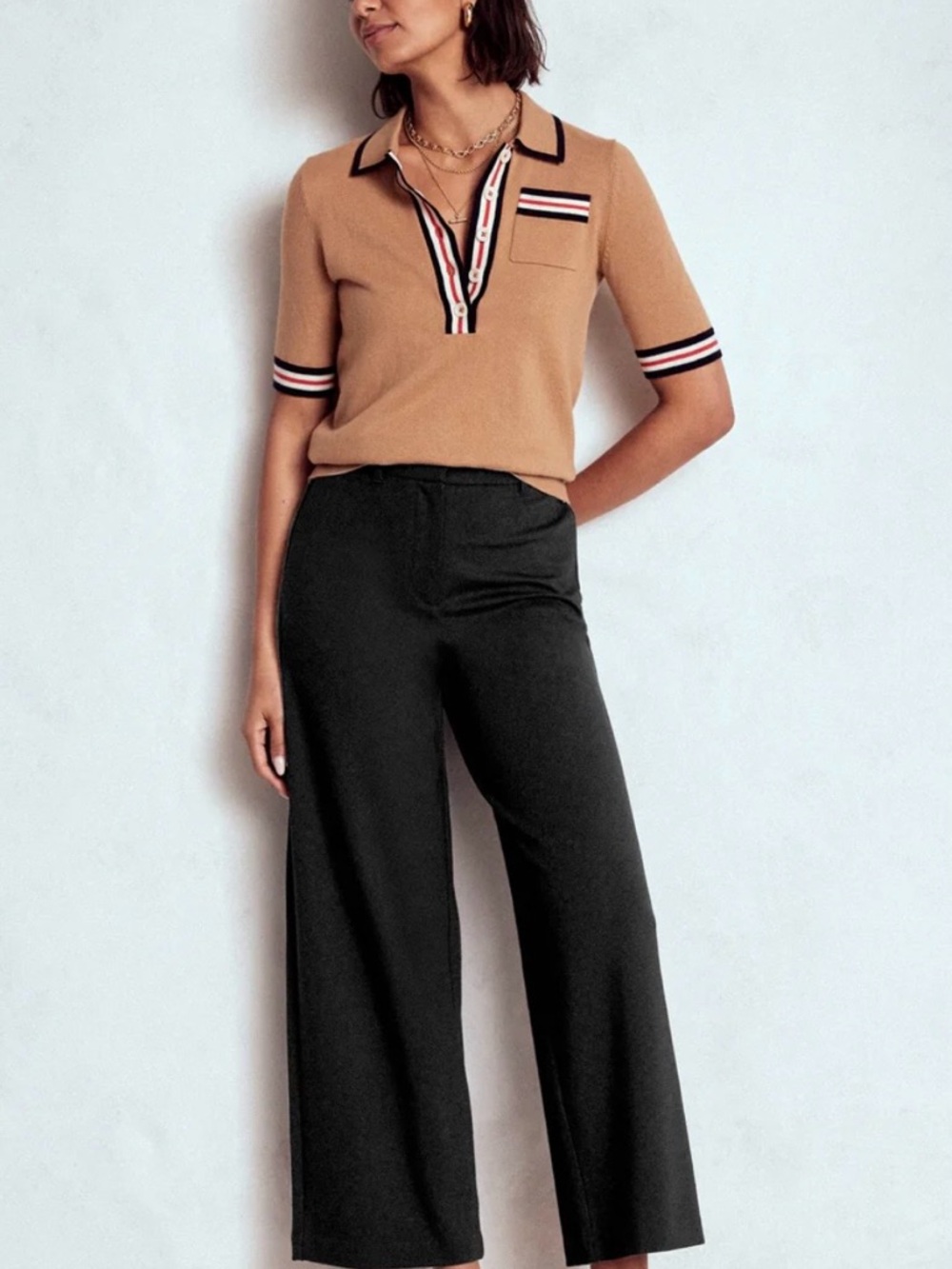 Boden Belgravia ponte cropped trousers black US 10R NWT